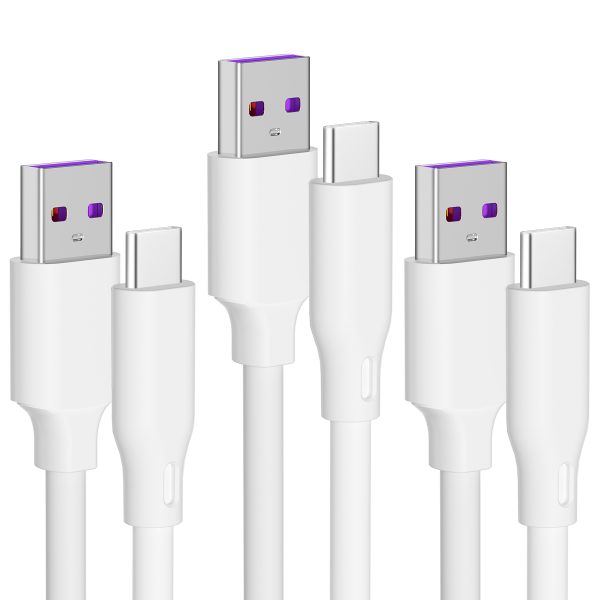 OEM Silicone Cable USB A to Type C Fast Charging 5A USB Phone Cable For Huawei - Image 2